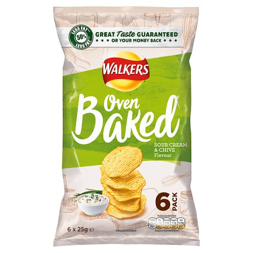 Walkers Baked Sour Cream & Chive 6Pk