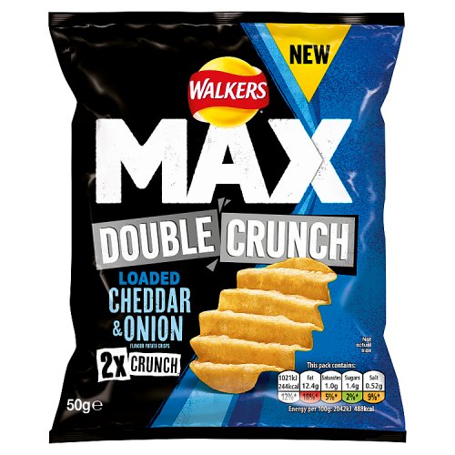 Walkers Max Double Crunch Cheddar & Onion
