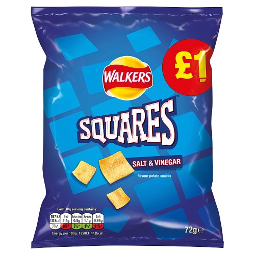 Walkers Squares PM £1.25 - Salt & Vinegar