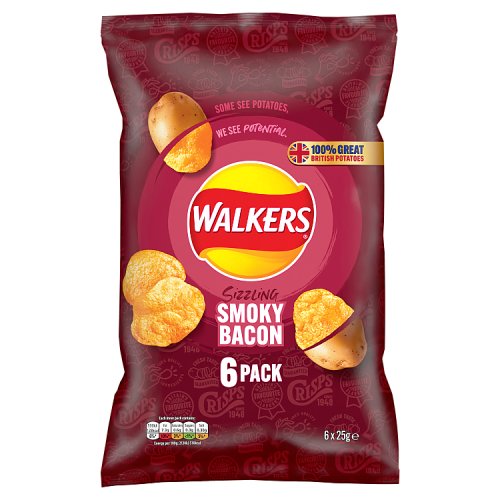 Walkers Smokey Bacon 6Pk