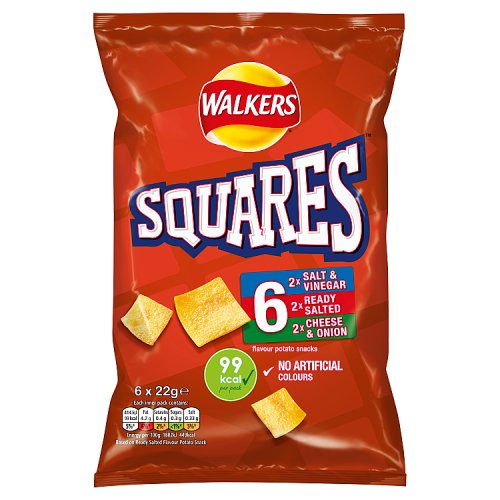 Walkers Squares Variety 6Pk