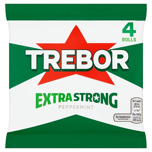 TREBOR EXTRA STRONG MINTS 4 PACK 12 X 165.2G