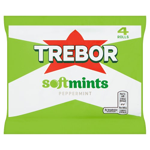 TREBOR SOFTMINTS PEPPERMINT 4 PACK 18 X 179G