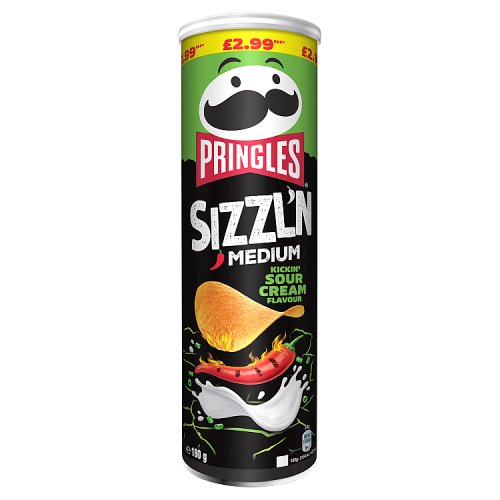 Pringles Sizzlin Kickin Sour Cream PM £2.99