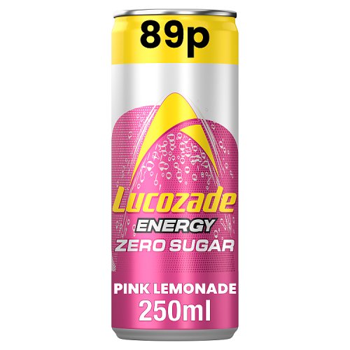 Lucozade Zero Pink Lemonade Can PM £0.89