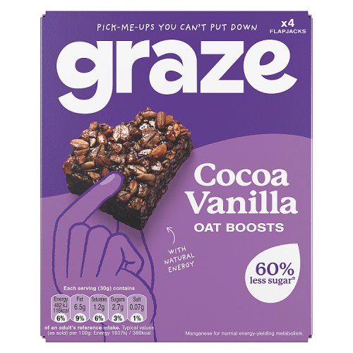Graze Cocoa Vanilla Protein Bite 4Pk  - SKU: 2655 - PACK: 7 - CASES/PALLET: 231 - EAN: '5055958701054