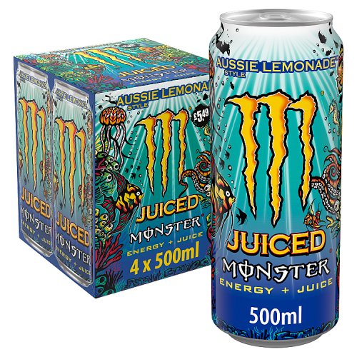 Monster Aussie Lemonade Can 4Pk PM £5.49