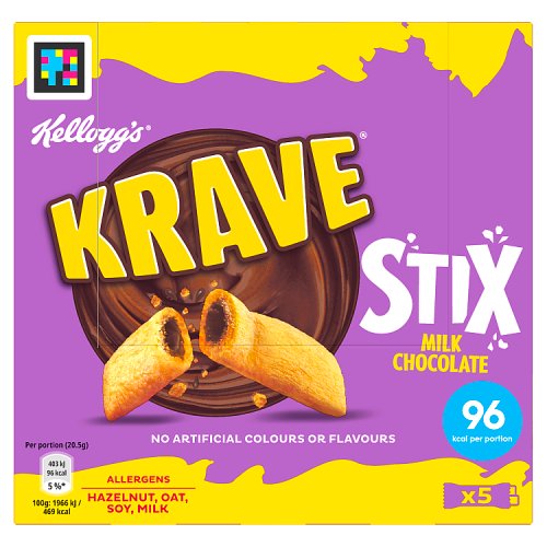 Kelloggs Krave Stix Milk Chocolate 5pk