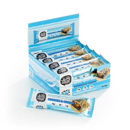 Yubi Protein Bars Cookies & Cream  - SKU: YUB/CAC/12 - PACK: 12 - CASES/PALLET: 840 - EAN: '5065013646077