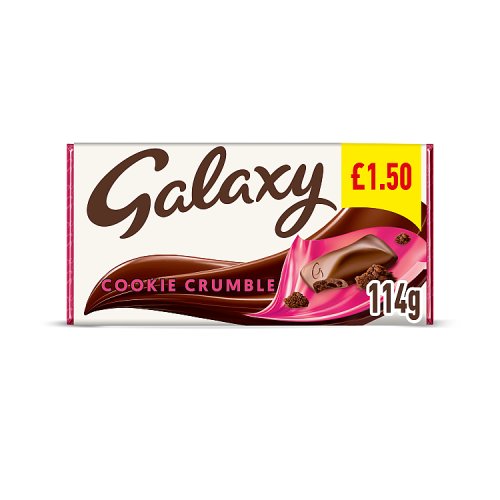 GALAXY COOKIE CRUMBLE LARGE BLOCK PM £1.50 24 x 114g
