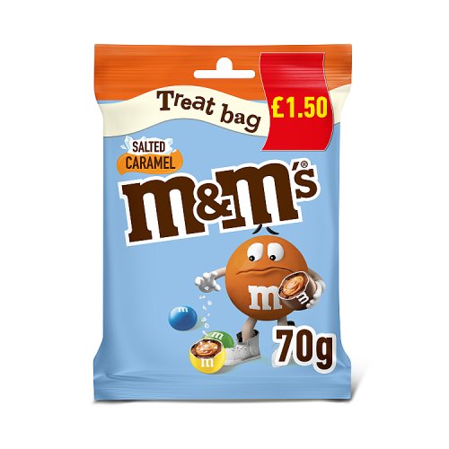 M&MS SALTED CARAMEL CHOCOLATE TREAT BAG PM £1.50 16 x 70g
