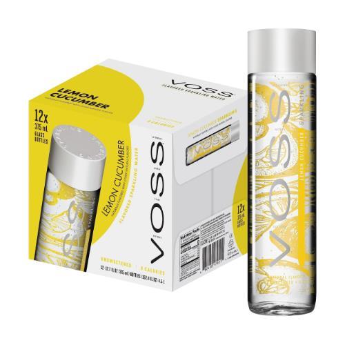 Voss Lemon Cucumber Water Glass