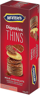 00819-01 MCVITIES DIGESTIVE THINS MILK CHOCO COATED BISCUITS 72X150G (12X6)