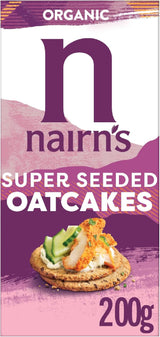 9327-E NAIRNS ORGANIC SUPER SEEDED OAT CRACKER 8X200G