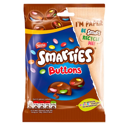 SMARTIES MILK BUTTONS POUCH 11 X 90G