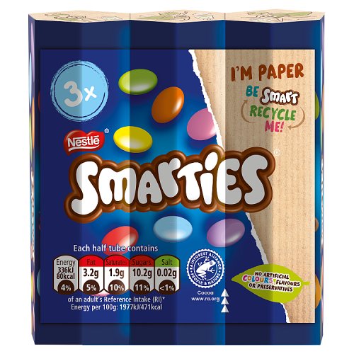 SMARTIES HEXATUBE 3PK 16 X 102G