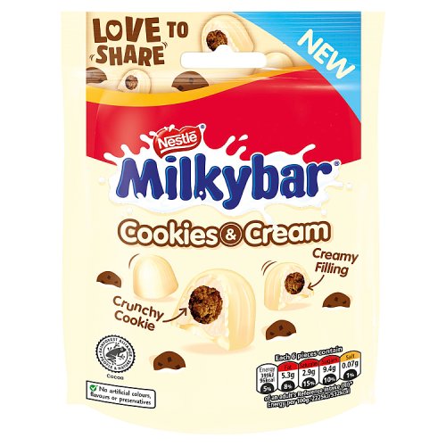 MILKYBAR COOKIES & CREAM POUCH 8 X 90G