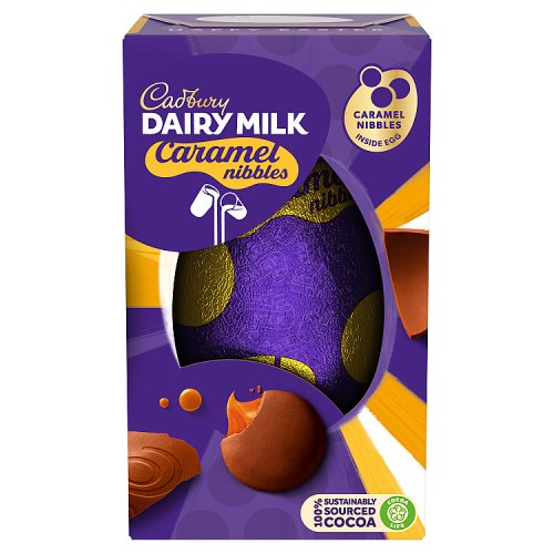 CADBURY DAIRY MILK CARAMEL NIBBLES EGG 12 X 96G