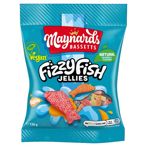 MAYNARDS BASSETTS FIZZY FISH 10 X 130G