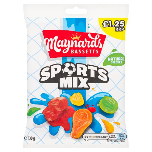 MAYNARDS BASSETTS SPORTS MIX PM £1.25 12 X 130G