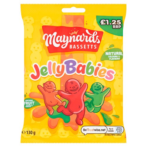 MAYNARDS BASSETTS JELLY BABIES PM £1.25 10 X 130G