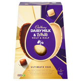 CADBURY DAIRY MILK & WHITE HALF & HALF ULTIMATE EG 4 X 372G