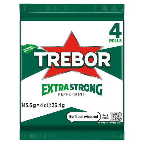 TREBOR EXTRA STRONG MINTS 4 PACK 12 X 146G