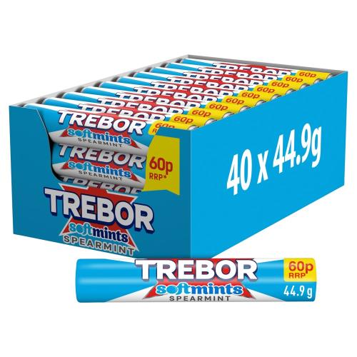 TREBOR SOFTMINTS SPEARMINT PM 60P 40 X 44G