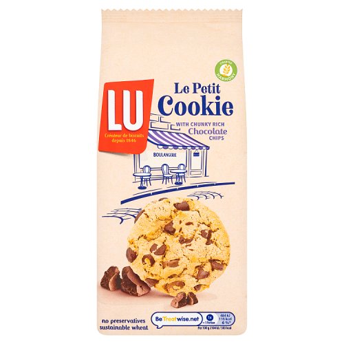 LU LE PETIT COOKIE WITH CHUNKY RICH CHOCOLATE CHIPS 8 X 184G