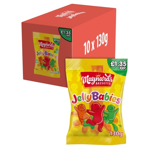 MAYNARDS BASSETTS JELLY BABIES PM £1.35 10 X 130G