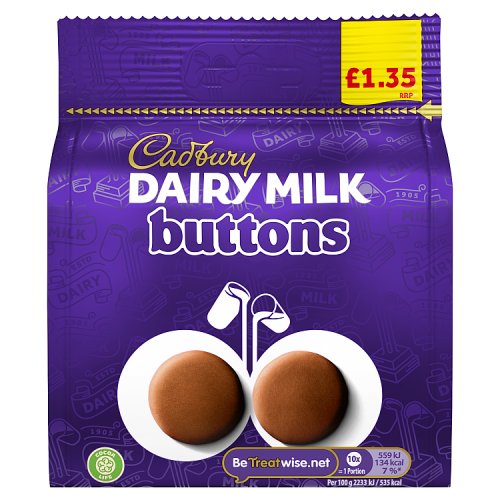 CADBURY GIANT BUTTONS PM £1.35 10 X 85G