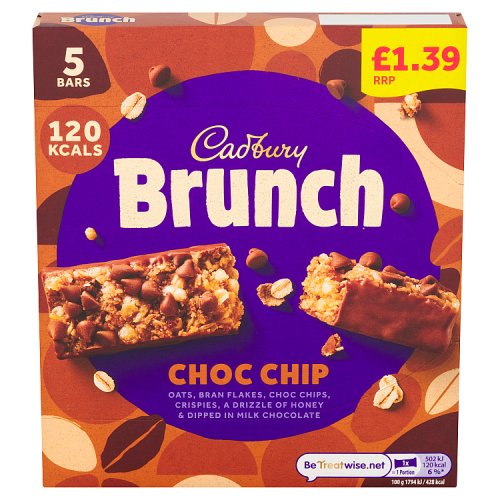 CADBURY BRUNCH CHOC CHIP PM £1.39 8 X 140G