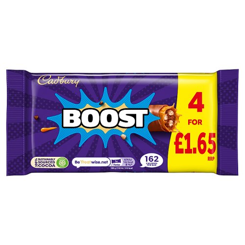 CADBURY BOOST 4 PACK PM £1.65 12 X 126G