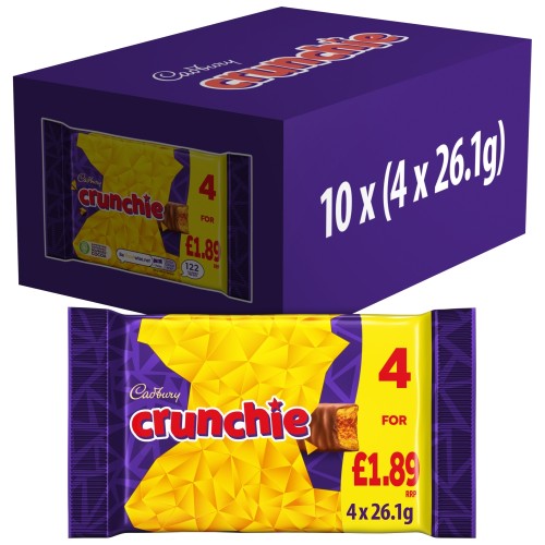 CADBURY CRUNCHIE 4 PACK PM £1.89 10 X 104.4G