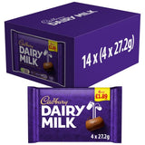 CADBURY DAIRY MILK 4PK PM £1.89 14 X 108.8G