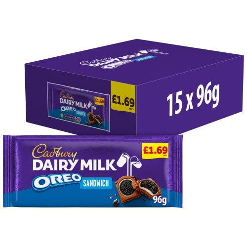 CADBURY DAIRY MILK OREO SANDWICH PM £1.69 15 X 96G