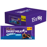 CADBURY DAIRY MILK OREO SANDWICH PM £1.69 15 X 96G