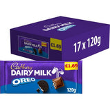 CADBURY OREO DAIRY MILK PM £1.69 17 X 120G