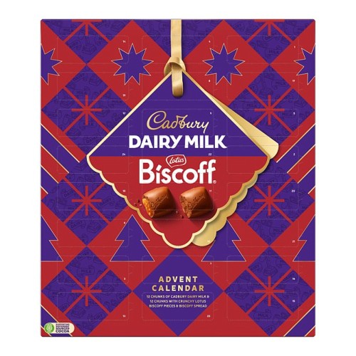 CADBURY DAIRY MILK BISCOFF ADVENT CALENDAR 6 X 236G