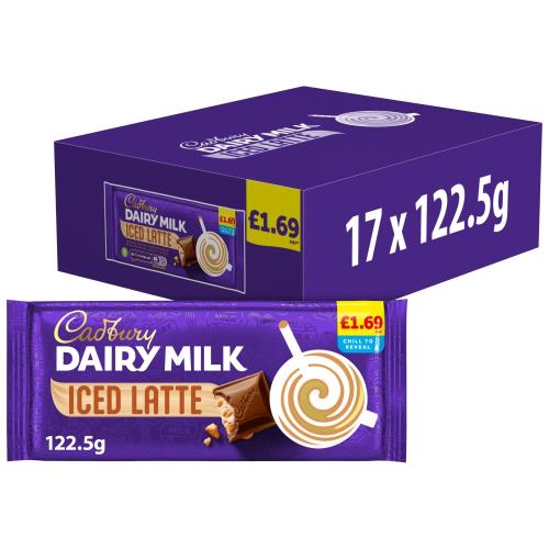 CADBURY DAIRY MILK ICED LATTE PM £1.69 17 X 122.5G