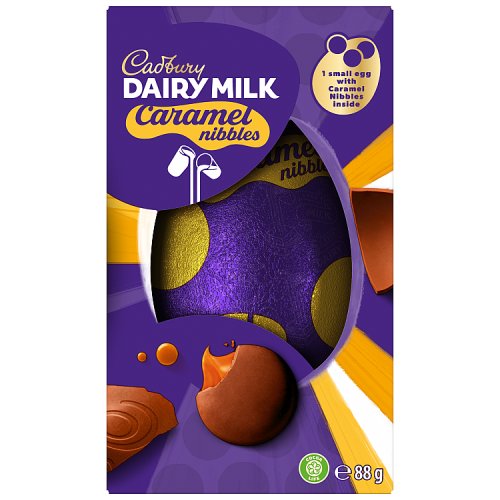 CADBURY DAIRY MILK CARAMEL NIBBLES EGG 12 X 88G