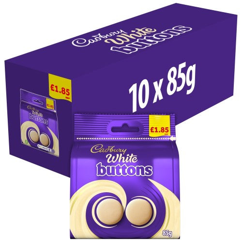 CADBURY WHITE BUTTONS PM £1.85 10 X 85G