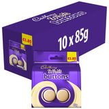 CADBURY WHITE BUTTONS PM £1.85 10 X 85G
