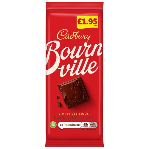 CADBURY BOURNVILLE PM £1.95 18 X 100G