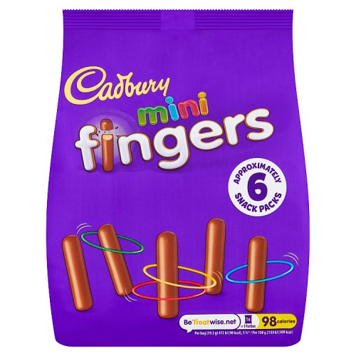 CADBURY MINI FINGERS 5PK 8 X 115.8G