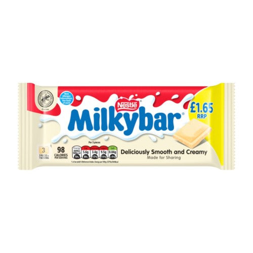 MILKYBAR WHITE CHOCOLATE SHARING BAR PM £1.65 20 X 90G