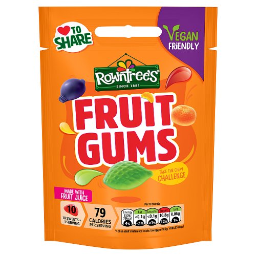 ROWNTREES FRUIT GUMS POUCH 10 X 150G