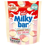 MILKYBAR GIANT BUTTONS RASPBERRY RIPPLE POUCH 11 X 86G