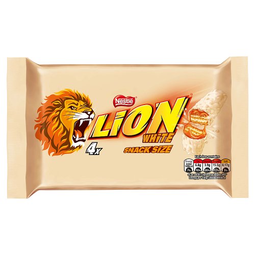 LION WHITE SNACKSIZE 4 PACK 10 X 120G