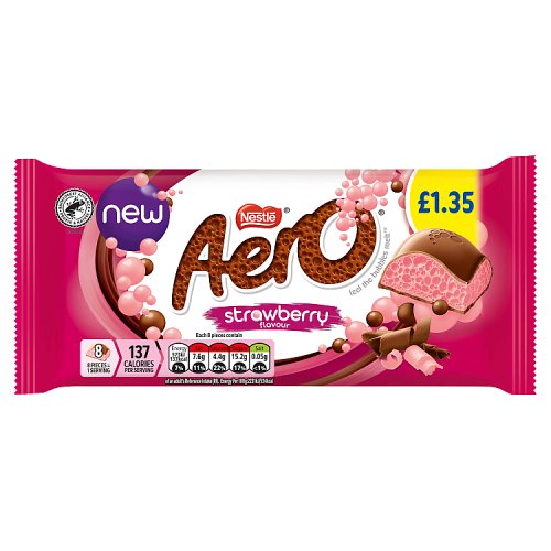 AERO STRAWBERRY BLOCK PM £1.35 15 X 90G